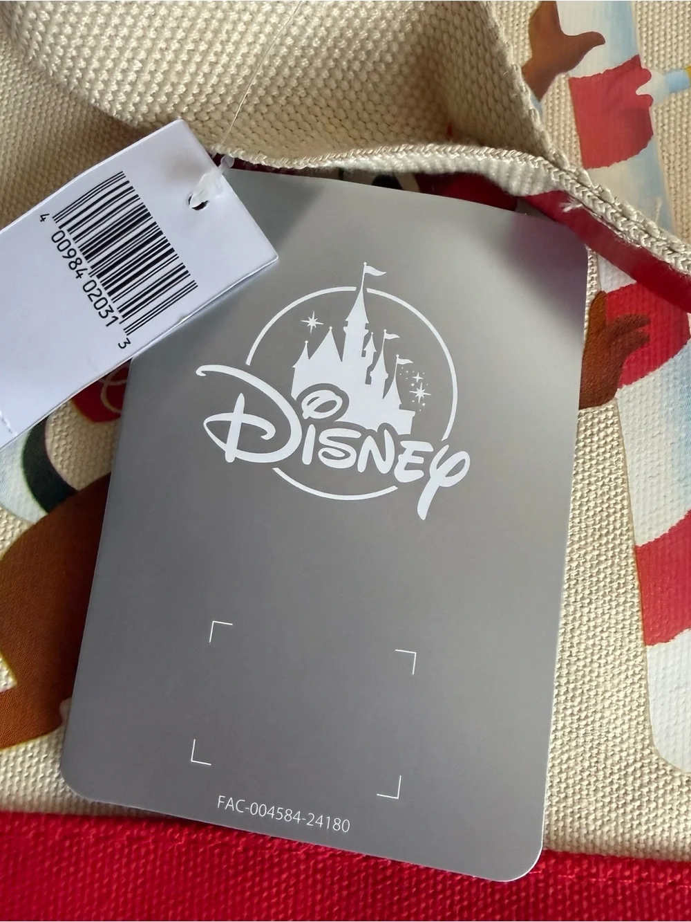 Walt Disney World Chip n’ Dale Holiday Tote Bag NWT